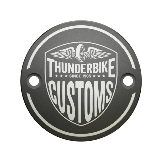 Új egyedi point fedél 2 furatos Thunderbike logóval két színű eloxált – Milwaukee-Eight