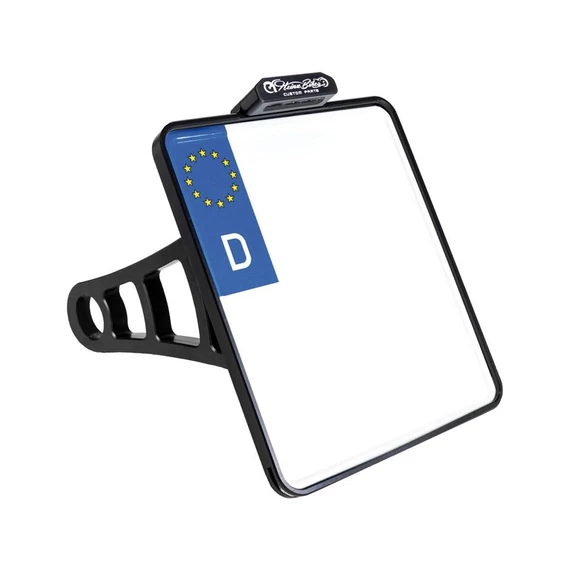 Oldalsó rendszámtábla tartó fekete eloxált 180x200 mm német szabvány – Softail – Twin Cam – 2013–2014
