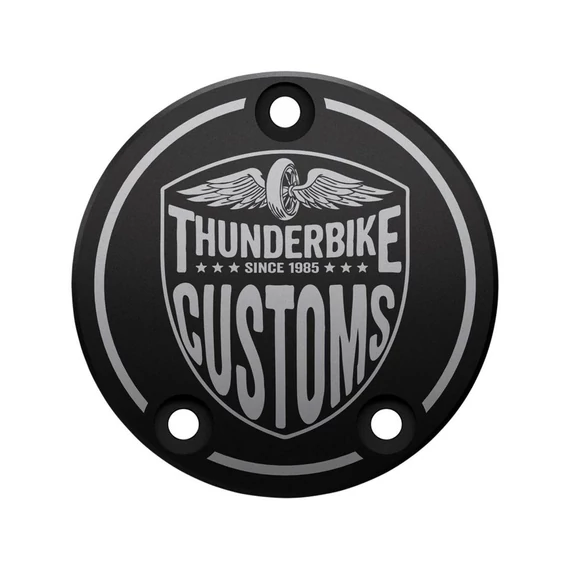 Thunderbike point fedél 3 furatos fekete eloxált – Twin Cam