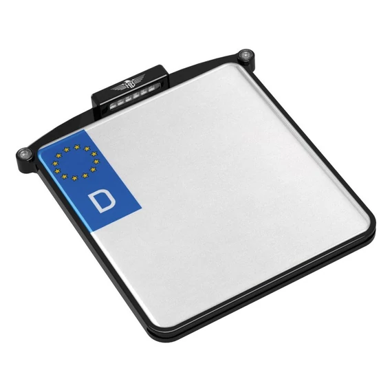 ALL IN ONE NANO rendszámtábla alaplap 3in1 és rendszámtábla világítás német méret 200x220mm fekete eloxált