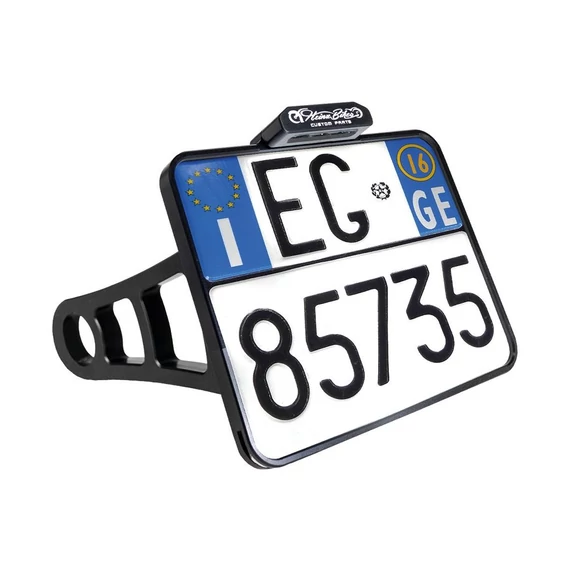 Oldalsó rendszámtábla tartó fekete eloxált 177x177 mm – Softail – Twin Cam – 2008–2017