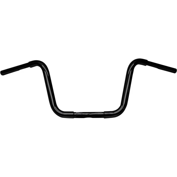 310 Fat Ape Hanger kormány 1” (25.4 mm) bilincs dimpled 3 lyukas fekete porfestett 1 1/4” (31.75 mm) Throttle By Wire