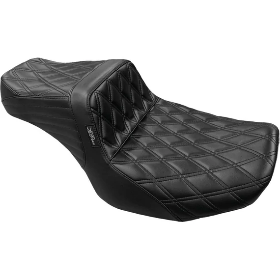 Tailwhip dupla gyémánt ülés vezető 12.5” (317.5mm) utas 7.5” (190.5mm) fekete vinyl – Milwaukee-Eight
