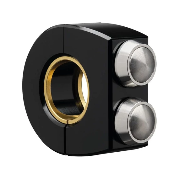 mo.switch nyomógombos bilincs 1” (25.4 mm) vagy 7/8” (22.225 mm) kormányhoz 2 VA gomb fényes fekete eloxált