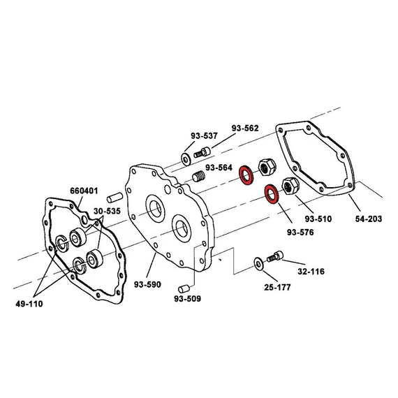 Főtengely és ellen tengely külső távtartó – Big Twin Evolution; Twin Cam