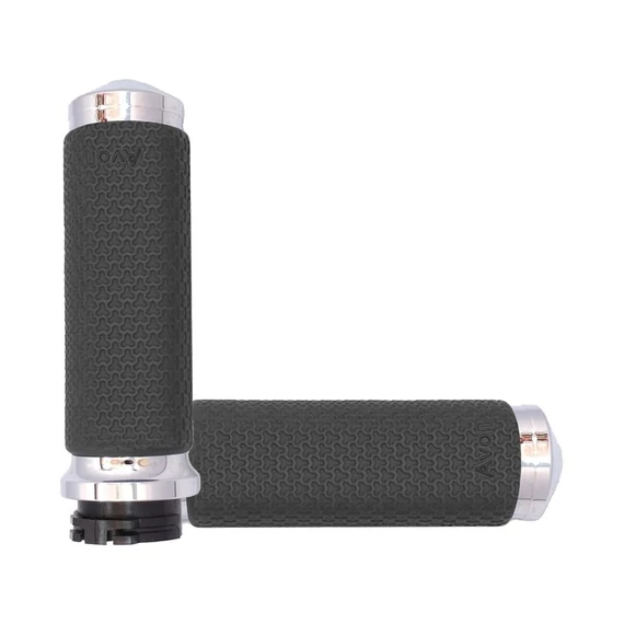 Memory Foam markolat közepes méret króm 7/8” (22.225 mm) Throttle By Wire – Twin Cam; Milwaukee-Eight