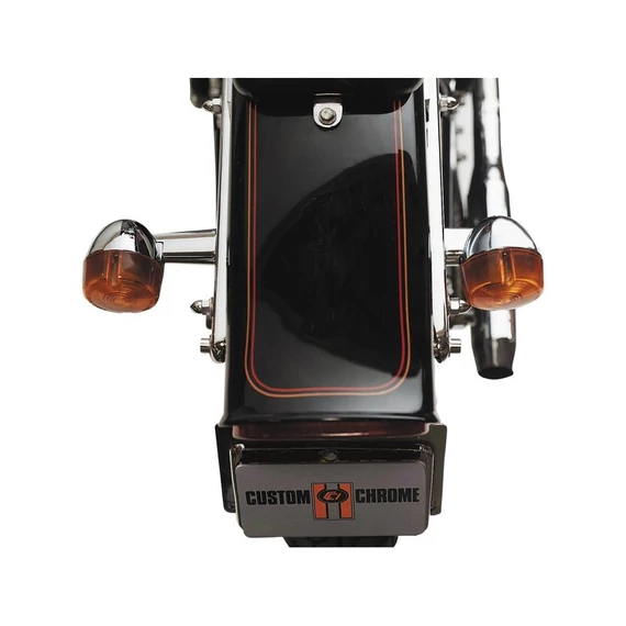 Rövid irányjelző hátsó támasztótartó, OEM 68480-94, de kevesebb, mint a fele hosszú, króm – Harley-Davidson kompatibilis