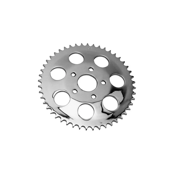 51 fogú, eltolt 12 mm-es hátsó lánckerék krómozott - lapátos fej – Harley-Davidson kompatibilis