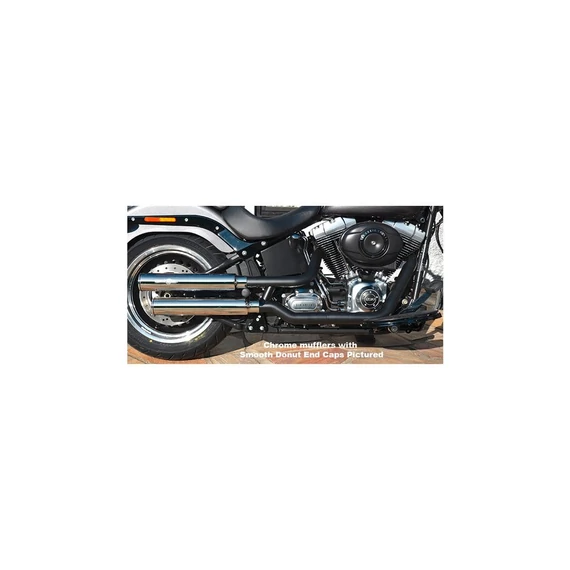 Gun Smooth Slip On kipufogódobok, fánkvéggel, fekete, fekete – Harley-Davidson kompatibilis