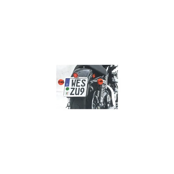 Univerzális rendszámtábla tartó alsó és belső részhez, fekete színben – Harley-Davidson kompatibilis