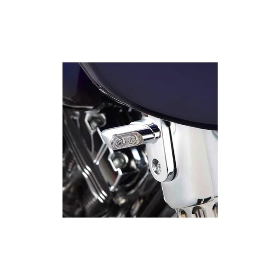 Közvetlenül felcsavarozható LED-es irányjelző Borostyánsárga LED-konfiguráció Krómozott, átlátszó LED – Harley-Davidson kompatibilis