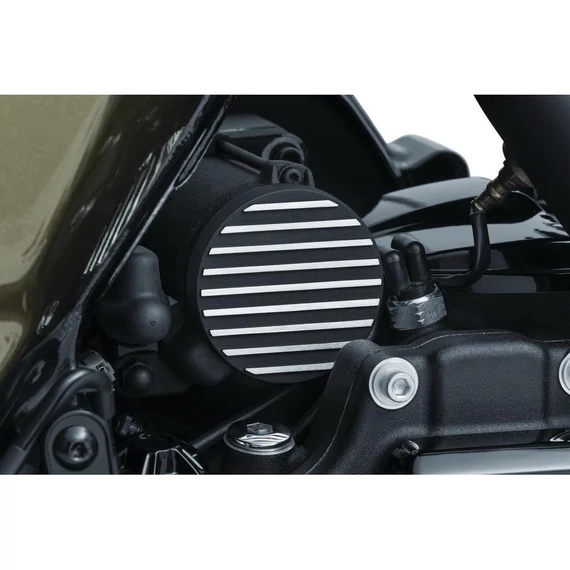 Bordás indítómotor-végdíszítés, fekete – Harley-Davidson kompatibilis