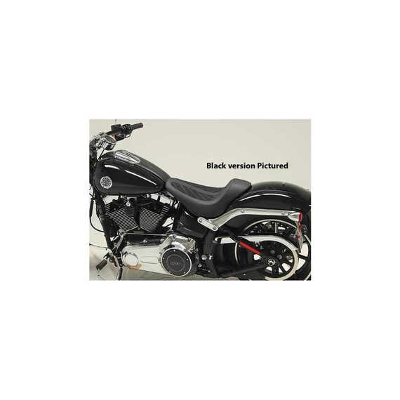 Fred Kodlin Signature sorozatú szólóülés fekete, sötétbarna alcantara bőr – Harley-Davidson kompatibilis
