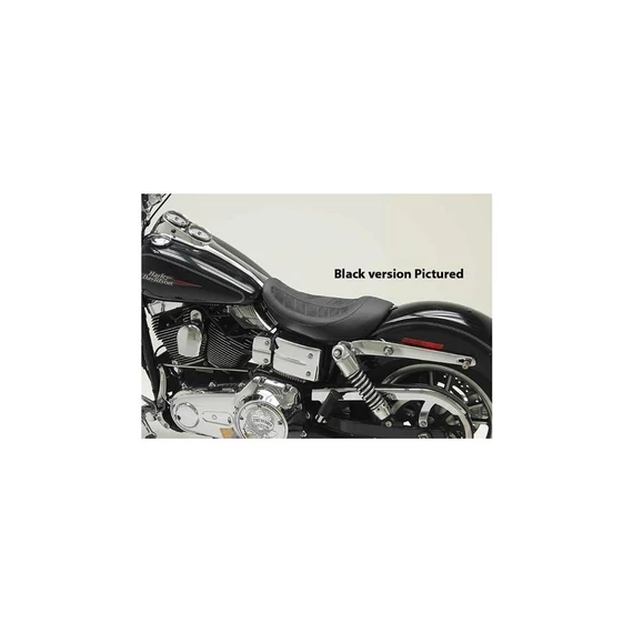Fred Kodlin Signature sorozatú szólóülés, fekete, sötétbarna Alcantara bőr – Harley-Davidson kompatibilis