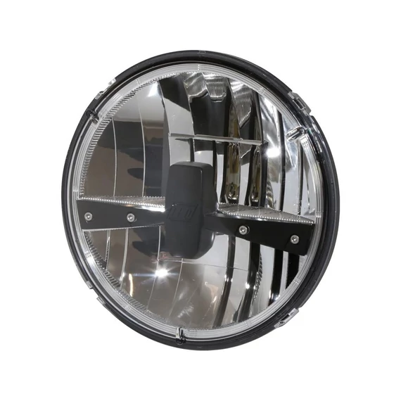 3-as típusú, 7 hüvelykes LED-es reflektorfény, betéttel, fekete izzóvédővel, fekete, átlátszó LED-del – Harley-Davidson kompatibilis