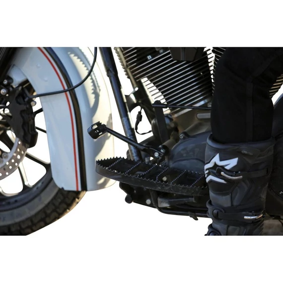 MX-Style fekete, porszórt szatén padlódeszkák – Harley-Davidson kompatibilis