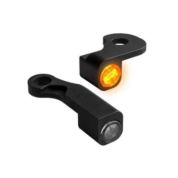 NANO sorozatú LED-es irányjelzők, fekete eloxált, füstszínű LED-ek HeinzBikes – Harley-Davidson kompatibilis