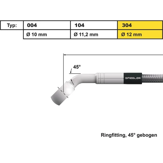 12 mm, Vario Line banjo csatlakozó 304-es típus, 45°-os könyök rozsdamentes acél – Harley-Davidson kompatibilis