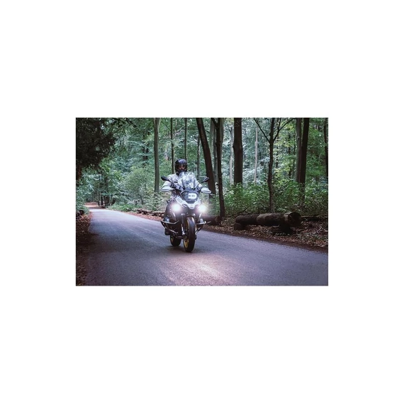Dayron nappali menet- és helyzetjelző lámpa Classic (meleg fehér), hosszabbító kar fekete – Harley-Davidson kompatibilis
