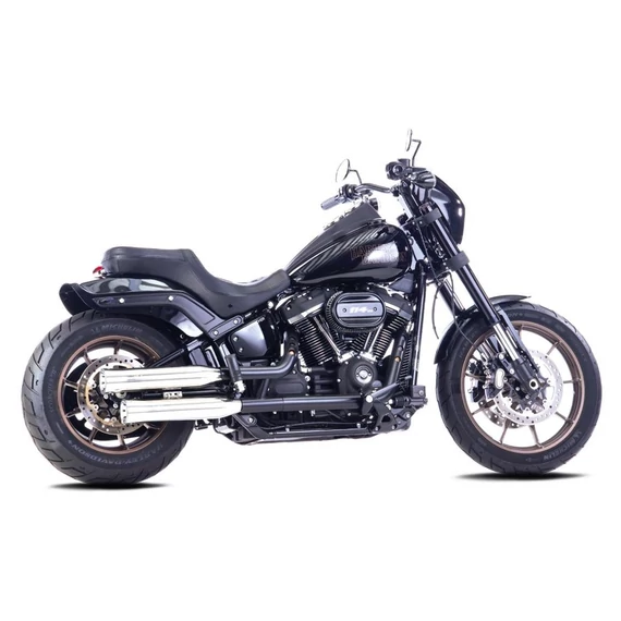 Polírozott dupla barázdás, felhajtható kipufogódobok Falcon – Harley-Davidson kompatibilis