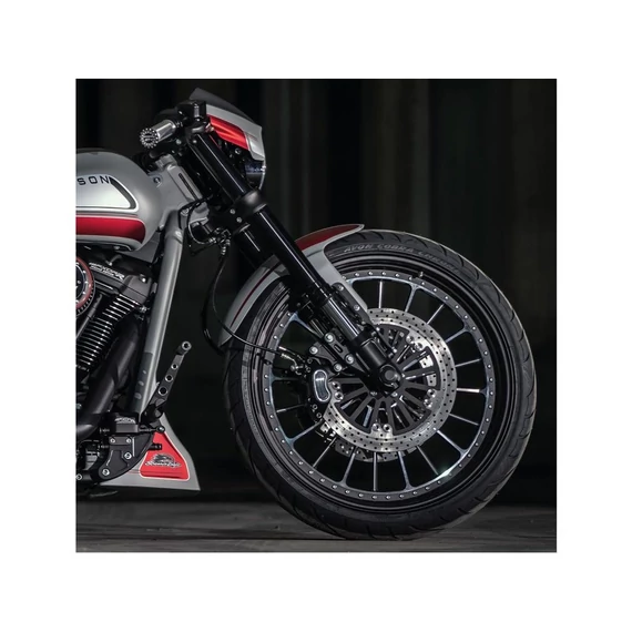 Axiális első féknyereg adapter készlet USD villa 300 mm-ről 340 mm féktárcsára dupla tárcsás fekete bal jobb – Milwaukee-Eight – Thunderbike – Harley-Davidson kompatibilis