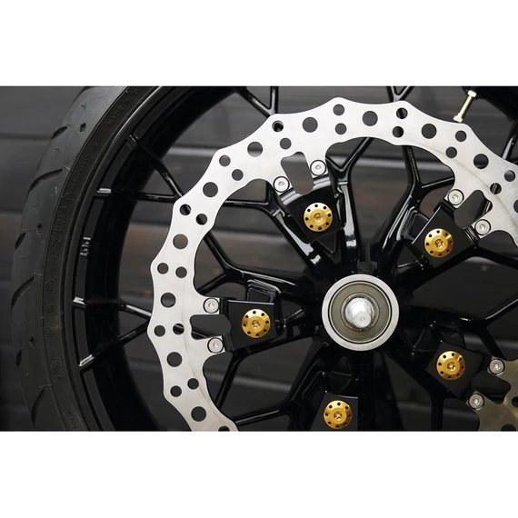 Titán úszó féktárcsa csavarkészlet első féktárcsákhoz, arany Arlen Ness – Harley-Davidson kompatibilis