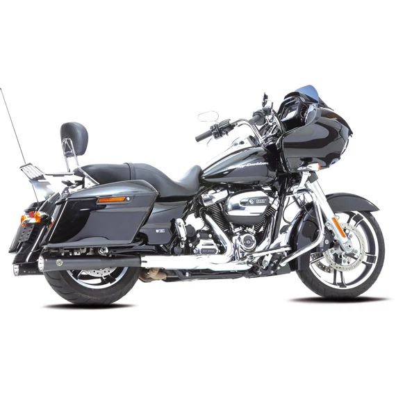 Dupla barázdás, felpattintható kipufogódobok, fekete szatén – Harley-Davidson kompatibilis