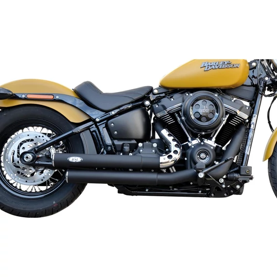 Top Chopp lépcsőzetes kipufogórendszer, fekete sima hővédő, fekete sima végzáró, fekete 70 mm - 2018-2020 – Harley-Davidson kompatibilis