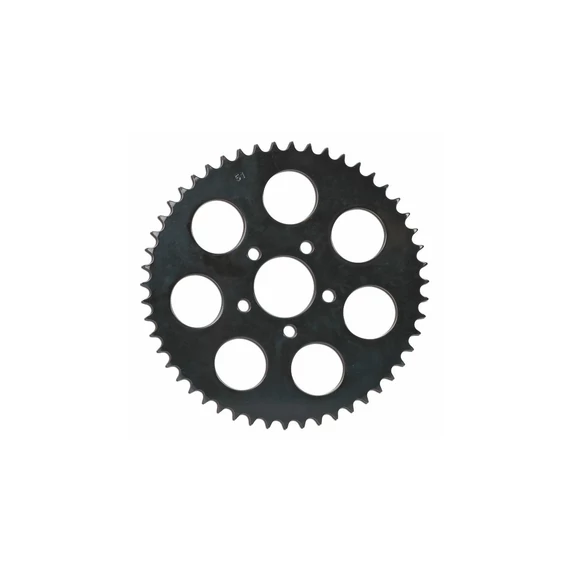Tömített csapágyas hátsó lánckerék, 48 fogú, 6 mm-es eltolású, fekete – Harley-Davidson kompatibilis
