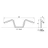 10 Chubby Chopper T-alakú kormány, nem bemélyített, 3 lyukú, krómozott, 1 1/4